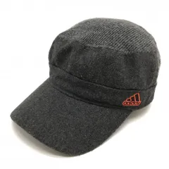 【美品】アディダス ワークキャップ グレー ロゴ刺しゅう メンズ  ゴルフウェア adidas