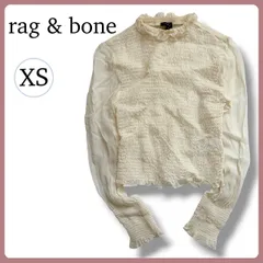 rag & bone  Kayden スモックフリル ケイデンブラウス 長袖 アイボリー シアーカットソー レディースのサムネイル