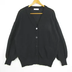 アンドサーチ And Search ニット カーディガン 長袖 Vネック M ブラック kz11999