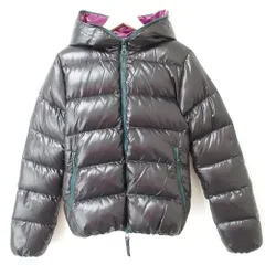 美品 DUVETICA デュベティカ ディオニシオ ダブルジップ フーデッド ダウンジャケット 40 ブラック レディース 古着 中古 USED