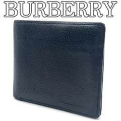 バーバリー BURBERRY レザー 二つ折り財布 ノバチェック 内装チェック柄 Leather Bifold Wallet Nova Check Pattern