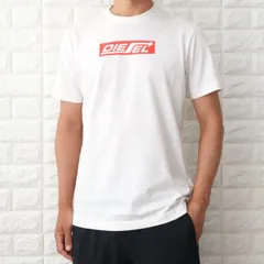 ディーゼル Tシャツ メンズ ホワイト 白 ロゴデザイン プリント DIESEL T-DIEGOR-HS1 A06862 0CATM