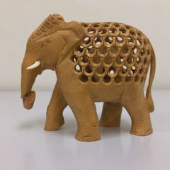 幸せを運ぶピンクのゾウさん 置物 象 ピンク ゾウ 木彫り 幸運 縁起物