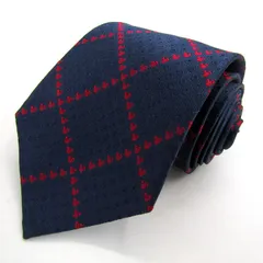 スーツカンパニー ブランド ネクタイ ディズニー ミッキーマウス チェック柄 シルク PO メンズ ネイビー THE SUIT COMPANY 【中古】