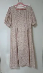 レディース 花柄 フラワー 半袖 ロング丈ワンピース (ウエスト調整可) リゾートスタイル