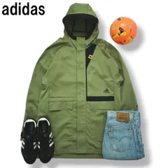 アディダス adidas ウーブン フード ジャケット ウィンドブレーカー パーカー レイン ウェア L オービットグリーン スポーツ カジュアル ウェア タウンユース レジャー メンズ