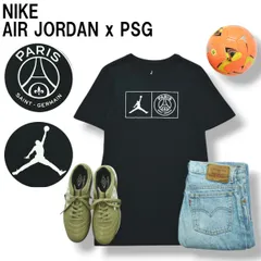 ナイキ エア ジョーダン x パリサンジェルマン NIKE AIR JORDAN x PSG ダブルネーム ロゴ プリント Tシャツ カットソー XS ブラック ストリート スポカジ ユニセックス