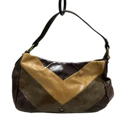 ANNA SUI(アナスイ) ハンドバッグ - ダークブラウン×ライトブラウン レザー