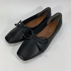 美品◯ Sesto セスト フラットシューズ バレエシューズ リボン ブラック 23 黒 やわらかスムース素材 スクエアトゥ