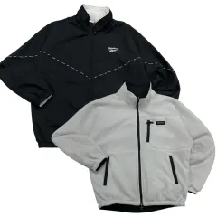 リーボックxカバーナット リバーシブル フリースジャケット m