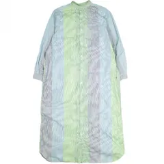 BEAMS BOY ビームスボーイ マルチストライプスタンドカラーワンピース 13-26-0870-195 Free Murti 長袖 シャツ ロング ドレス トップス g23535