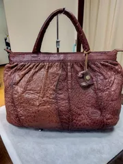 M20　IBIZA　イビサ　ハンドバッグ　ボルドー　革　軽量　持ち手柔らか