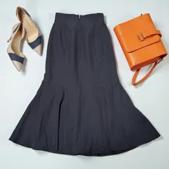 NATURAL BEAUTY BASIC ナチュラルビューティーベーシック　ヘム切替　マーメイドスカート　ダークグレー　M レディース　フレアスカート