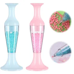 【新着商品】PAVIKE ダイヤモンドアート ペン ダイヤモンドアートペン ダイヤモンド塗装工具 2本入り 花瓶 ダイヤモンドペインティングツール 多機能 DIY 刺繍ダイヤモンドドリルペン アクセサリーツール ピンク ブルー