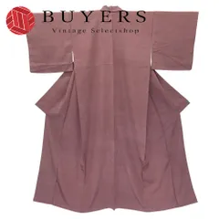 【中古】 小紋 正絹(金銀糸除く) ブラウン系 鮫小紋 和装 呉服 和服 きもの レディース 女性