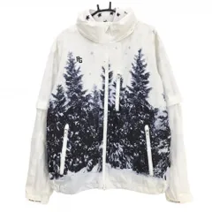 【美品】パーリーゲイツ 6WAYジャケット 白×ネイビー フリース付 木 星柄 フード収納 袖着脱可 メンズ 6(XL) ゴルフウェア PEARLY GATES