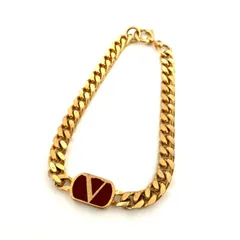 【鑑定済み】正規品  VALENTINO ヴァレンチノ チェーン ブレスレット ゴールド メッキ