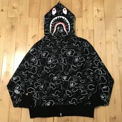 NEON CAMO シャーク パーカー Sサイズ shark full zip hoodie a bathing ape BAPE CAMO エイプ ベイプ アベイシングエイプ ネオンカモ