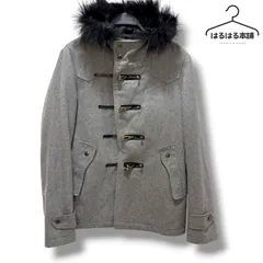 semantic　design／アウター／コート／グレー／フード付き／長袖／ダッフル／ウール50％／LL