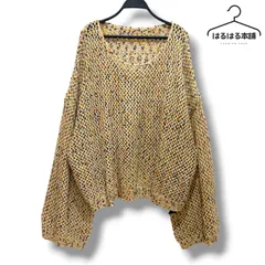 SHEIN／未使用／タグ付き／ベージュ／長袖／シースルーニット／トップス／ゆったり／オーバーサイズ／8X