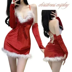 サンタ コスプレ クリスマス サンタコス コスチューム サンタセクシー ランジェリー レディース 女性 レース リボン かわいい 可愛い ワン