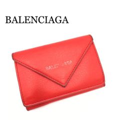 BALENCIAGA ペーパーミニウォレット 赤 中古・古着通販】BALENCIAGA (バレンシアガ) ペーパーミニウォレット