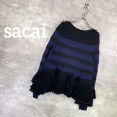 美品】サカイ sacai コットン ニット ボーダー マルチカラー - メルカリ