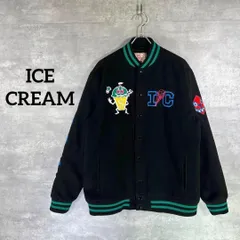 ICECREAM スタジャン Ｌ　缶バッジ付 JACKET （アイスクリーム） ICECREAM（アイスクリーム）の「VARSITY JACKET（スタジャン）」 - WEAR
