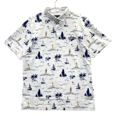 サイズ：LL CALLAWAY キャロウェイ  半袖ポロシャツ ボーダー 総柄 ホワイト系 [240101547314] ゴルフウェア メンズ ストスト