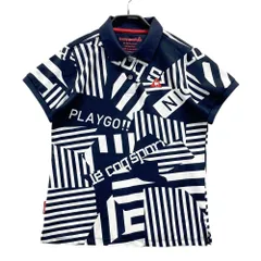 サイズ：LL LE COQ GOLF ルコックゴルフ  半袖ポロシャツ 総柄 ネイビー系 [240101547365] ゴルフウェア レディース ストスト