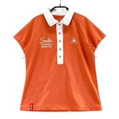 サイズ：L LE COQ GOLF ルコックゴルフ  半袖ポロシャツ  オレンジ系 [240101547960] ゴルフウェア レディース ストスト