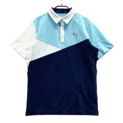 サイズ：M PUMA GOLF プーマゴルフ  半袖ポロシャツ  ブルー系 [240101548987] ゴルフウェア メンズ ストスト