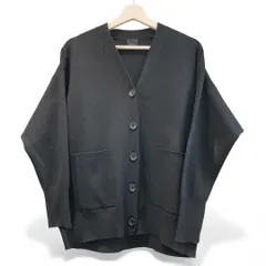 Spick&Span スピックアンドスパン C/ACダブルジャガードカーディガン サイズ FREE ブラック 黒 NO 23-080-200-9040-1-0 Vネック 5B  オーバーサイズ ストレッチ レディース 秋 ゴーゴー古着マルイ草加店2395