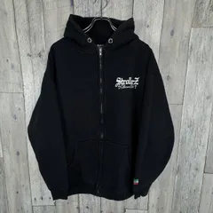 StrollerZ ストローラーズ 肉厚 厚地 両面プリント 裏起毛 スウェット スエット フルジップ パーカー メンズ XL サイズ