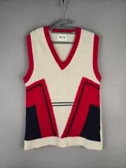 イムブリー F レディース アンゴラ ブレンド ルーズフィット Vネック ニット ベスト