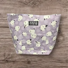 【ビーズキーホルダー付き】シマエナガトートバッグ 紫