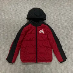 (150)ナイキジョーダン 起毛 フード付きダウンコート アウター M