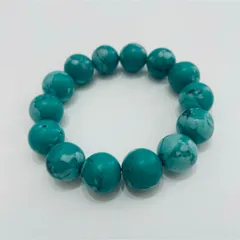 ユニセックス(大玉)ターコイズブルーブレスレットインディアンアクセサリー