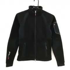 RLXラルフローレン 切替フリースジャケット 黒 起毛 ダブルジップ  レディース XS ゴルフウェア Ralph Lauren