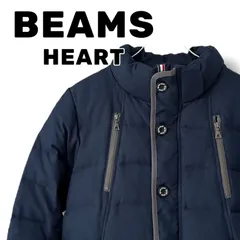 BEAMS HEART ビームスハート メンズ ダウンブルゾン ネイビー Sサイズ 軽量 防寒 保温性抜群 カジュアル アウター 秋冬 おしゃれ シンプル 上品 ブランド タウンユース 通勤 通学 アウトドア 大人カジュアル  ファッション 0000745OC