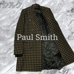 ポールスミス チェスターコート ヘリンボーン ベロア切り替え 比翼
