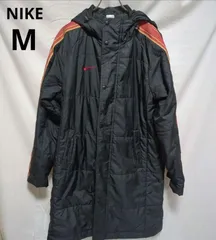 NIKE ナイキ ベンチコート M 黒　古着 刺繍ロゴ ジャケット コート