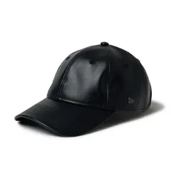 [即納]NEWERA ニューエラ 9TWENTY Synthetic Leather シンセティックレザー ブラック　CAP 調節可能 メンズ　プレゼント ギフト 贈り物