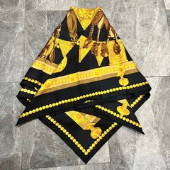 GUCCI【グッチ】大判/ベルト 金具柄/グッチロゴ/フリンジ/ウール