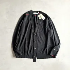 タグ付き未使用 / UNIQLO × ANYA HINDMARCH ユニクロ × アニヤハインドマーチ / ウール100% メリノオーバーサイズVネックカーディガン / レディース L / ダークグレー / コラボ トップス