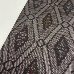 本場大島紬 横双 菱形 素敵な絣柄 正絹 着物 MK-963