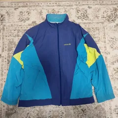 アディダス　ADIDAS　ジャケット　ジャンパー　ブルゾン　Vintage古着　レトロ　デザイン　XL　メンズ　中古　古着
