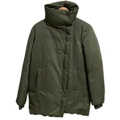 美品 Theory セオリー ボリュームカラー ハーフダウンコート ジャケット Sサイズ グリーン レディース 古着 中古 USED