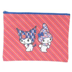 【メール便】マイメロディ＆クロミxELLE コスメポーチ フラットポーチ サンリオ ワタナベ 小物入れ 化粧ポーチ キャラクター グッズ 