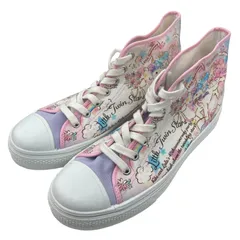 186001 現状品 SANRIO  サンリオ リトルツインスターズ ハイカット スニーカー 24 ホワイト 総柄のサムネイル